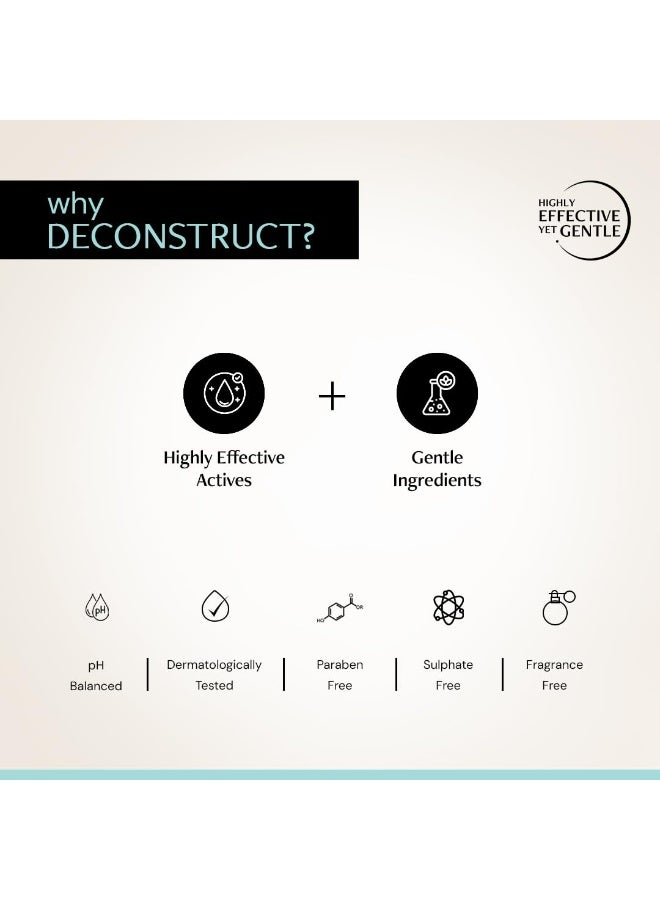 Deconstruct Hyaluronic Acid Hydrating Facewash- 0.5% Amino Acids + 0.1% Hyaluronic Acid | Gentle Cleanser | Hydrating | For Dry Skin | 100ml - Image 2